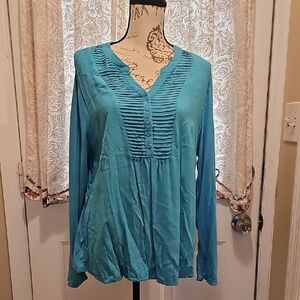 Women's Teal Long Sleeve Top
